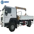 4t Lifting Capacity Sinotruk LHD 4x4 All Wheel Drive 266hp Truck Mounted Crane